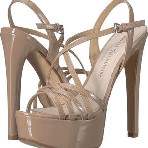Chinese Laundry Nude Strappy Platform Heels